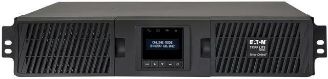Alt view image 3 of 11 - Tripp Lite series SmartOnline 2000VA 1800W 120V Double-Conversion UPS - 7 Outlets, Extended Run, Network Card Included, LCD, USB, DB9, 2U Rack/Tower (SU2200RTXLCDN)