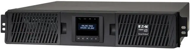 Alt view image 4 of 11 - Tripp Lite series SmartOnline 2000VA 1800W 120V Double-Conversion UPS - 7 Outlets, Extended Run, Network Card Included, LCD, USB, DB9, 2U Rack/Tower (SU2200RTXLCDN)