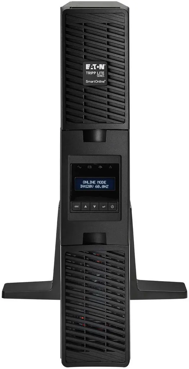 Alt view image 7 of 11 - Tripp Lite series SmartOnline 2000VA 1800W 120V Double-Conversion UPS - 7 Outlets, Extended Run, Network Card Included, LCD, USB, DB9, 2U Rack/Tower (SU2200RTXLCDN)
