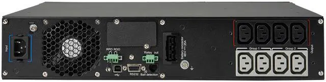 Alt view image 2 of 10 - Tripp Lite series SmartOnline 1500VA 1350W 208/230V Double-Conversion UPS - 8 Outlets, Extended Run, Network Card Option, LCD, USB, DB9, 2U Rack/Tower (SUINT1500LCD2U)