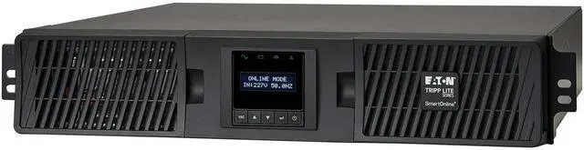Alt view image 4 of 10 - Tripp Lite series SmartOnline 1500VA 1350W 208/230V Double-Conversion UPS - 8 Outlets, Extended Run, Network Card Option, LCD, USB, DB9, 2U Rack/Tower (SUINT1500LCD2U)