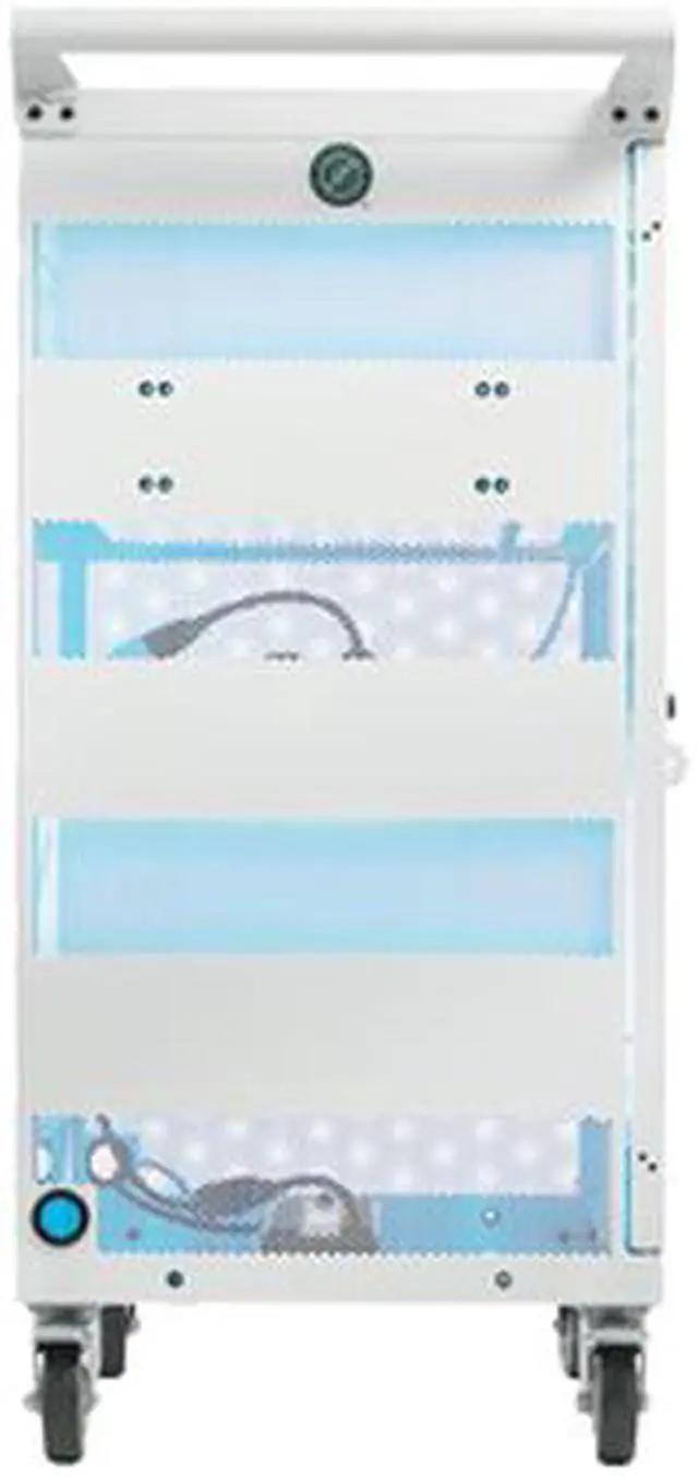 Alt view image 5 of 5 - Tripp Lite CSC32ACWHG Multi-Device UV Charging Cart, Hospital-Grade, 32 AC Outlets, Laptops, Chromebooks, Antimicrobial