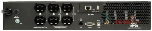 Alt view image 2 of 7 - SmartPro 120V 1000VA 800W Line-Interactive Sine Wave UPS, 2U, WEBCARDLX, LCD, USB, DB9, 6 Outlets