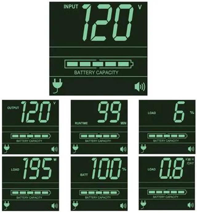 Alt view image 7 of 7 - SmartPro 120V 1000VA 800W Line-Interactive Sine Wave UPS, 2U, WEBCARDLX, LCD, USB, DB9, 6 Outlets