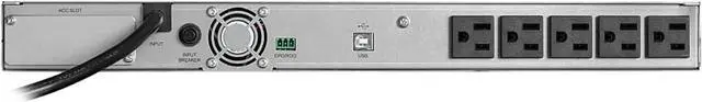 Alt view image 5 of 6 - TRIPP LITE SMC1500RT1U 1440VA 1100W 5 Outlets SmartPro Line-Interactive Sine Wave UPS, AVR, 120V, 5 Outlets, Network Card Option, LCD, USB, 1U Rack/Tower