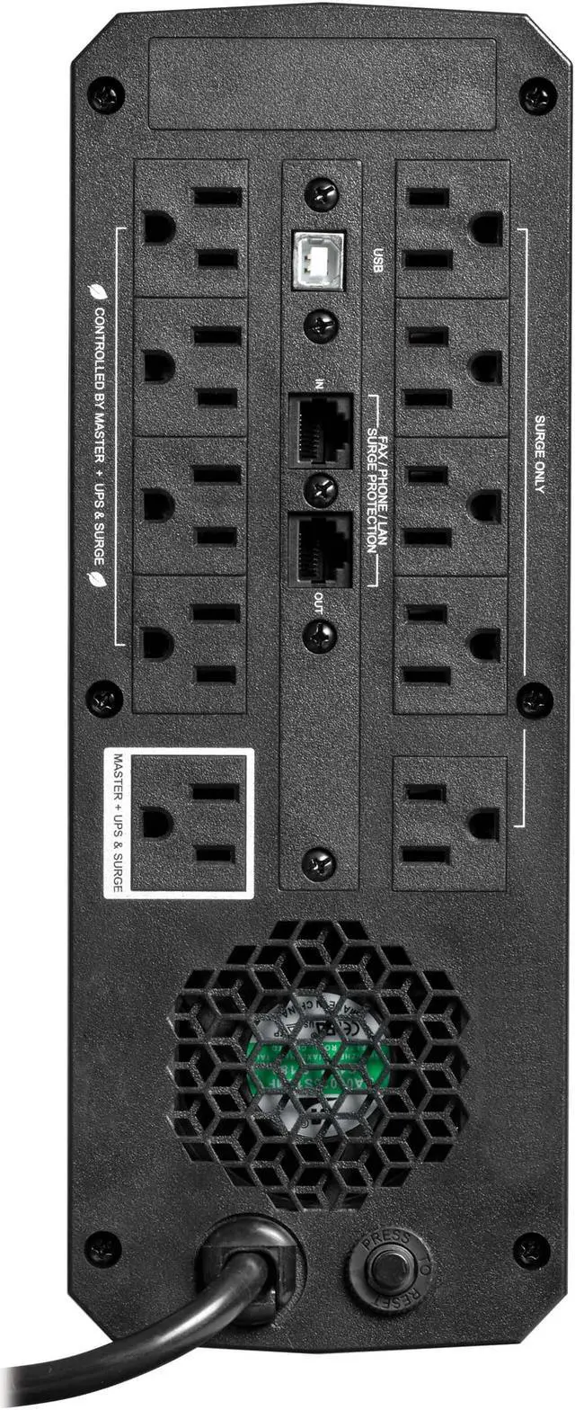 Alt view image 2 of 7 - Eaton Tripp Lite Series 1200VA 720W 120V Pure Sine Wave Gaming UPS Battery Backup - LCD, AVR, RGB LEDs, USB Charging, Power Saving -Tower- AVR -7 Hour Recharge - 2.50 Minute Stand-by -SMART1200PSGLCD