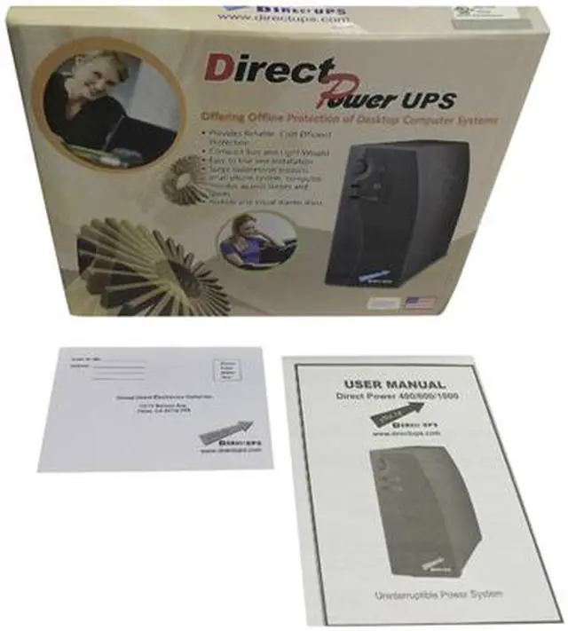 Alt view image 5 of 5 - DirectUPS DP400 400 VA 200 Watts 2 Outlets UPS