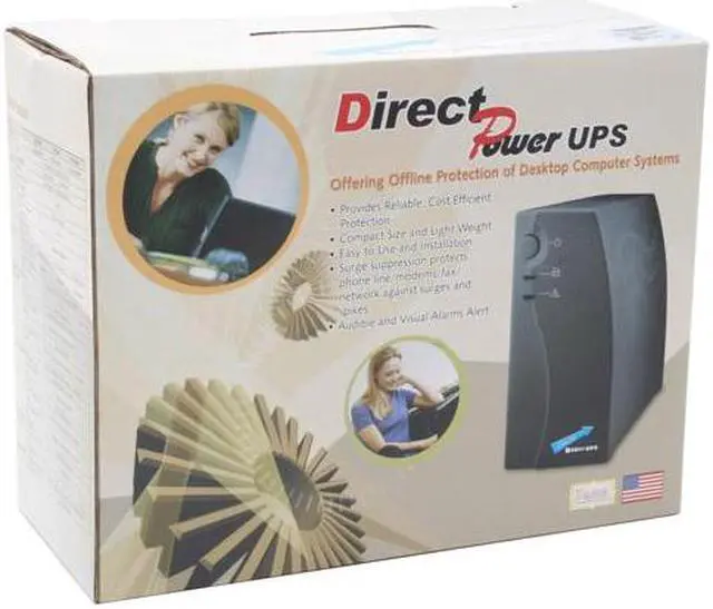 Alt view image 3 of 3 - DirectUPS DP600 600VA 300 Watts 2 Outlets UPS