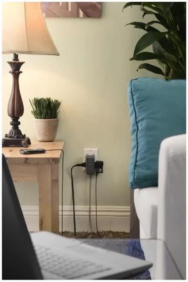 Alt view image 5 of 6 - BELKIN F9H220-TVL 2 Outlets 1045 joule Travel Surge Suppressors with Hidden Swivel Plug