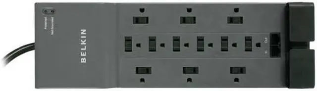 Alt view image 2 of 6 - BELKIN BE112234-10 10 Feet 12 Outlets 3996 joules Surge Suppressor with Phone/Modem, RJ45 and Coax Protection