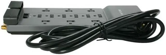 Alt view image 3 of 6 - BELKIN BE112234-10 10 Feet 12 Outlets 3996 joules Surge Suppressor with Phone/Modem, RJ45 and Coax Protection