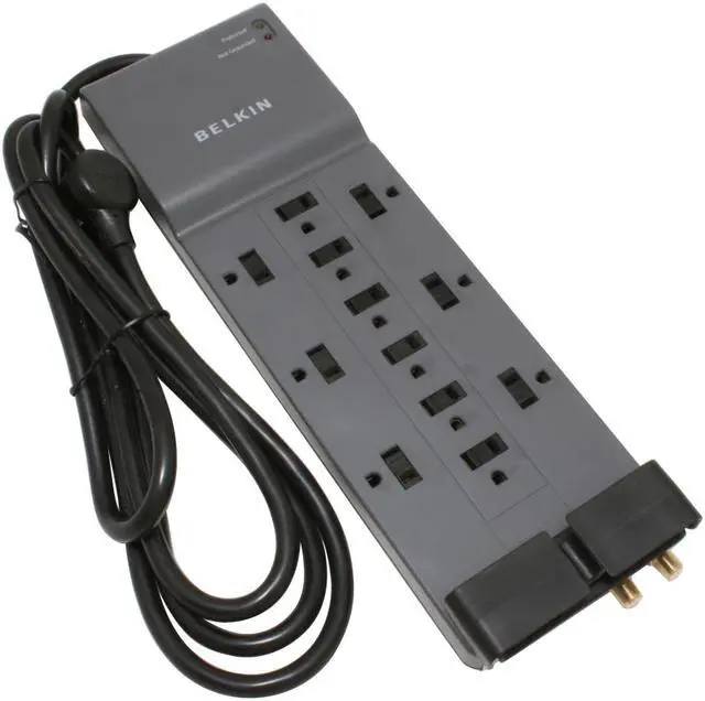 Main image of BELKIN BE112230-08 8 ft. 12 Outlets 3940 Joules Surge Protector with Telephone And Coaxial Protection