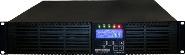 Main image of Minuteman Ecompass EC1500RT2UNC 1500VA Tower/Rack Mountable UPS - 2U Rack/Tower - 5 Minute Stand-by - 120 V AC Output - 6 x NEMA 5-15R Receptacle(s)