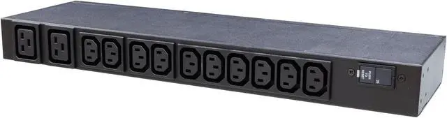 Alt view image 2 of 4 - Minuteman OEPD2024IECHW OEPD Series: 208VAC, 20-amp capacity, generic power distribution unit (PDU) w/o Minuteman label, (12) front/(12) back IEC320 outlets, 6-foot input cord with hardwire connection, 1U/0U horizontal or vertical mounting,