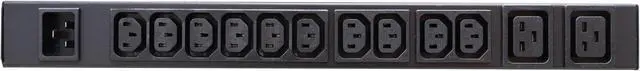 Alt view image 3 of 4 - Minuteman OEPD2024IECHW OEPD Series: 208VAC, 20-amp capacity, generic power distribution unit (PDU) w/o Minuteman label, (12) front/(12) back IEC320 outlets, 6-foot input cord with hardwire connection, 1U/0U horizontal or vertical mounting,