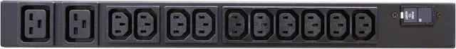 Alt view image 4 of 4 - Minuteman OEPD2024IECHW OEPD Series: 208VAC, 20-amp capacity, generic power distribution unit (PDU) w/o Minuteman label, (12) front/(12) back IEC320 outlets, 6-foot input cord with hardwire connection, 1U/0U horizontal or vertical mounting,