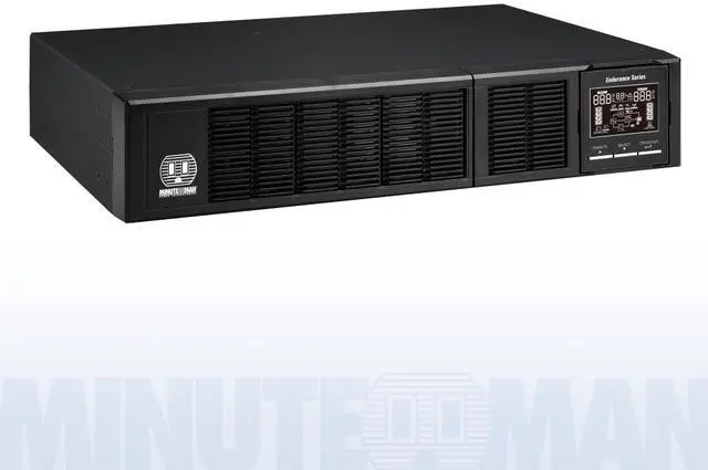 Alt view image 2 of 4 - Minuteman END1000RT2U-L Endurance Series: True sine wave, Online UPS with Lithium batteries, rack or tower installation formats, 1000VA/900W, 120V, power factor 0.9, (X) Controllable 5-15R Battery