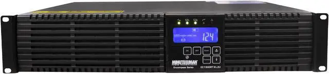 Main image of Minuteman EC1500RTXL2U Encompass Series: high-end, true sine wave, Extended Runtime, Online UPS, rack/tower, 1500VA/1350W, 120V, power factor 0.9, (6) Controllable 5-15R Battery & Surge-protected
