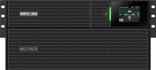 Main image of Minuteman Endeavor ED8KRT 8000VA Rack/Tower UPS - 4U Rack/Tower - 3 Minute Stand-by - 120 V AC, 230 V AC Input - 208 V AC, 220 V AC, 230 V AC, 240 V AC Output - Single Phase - True Sine Wave - Serial Port - USB - LCD Display