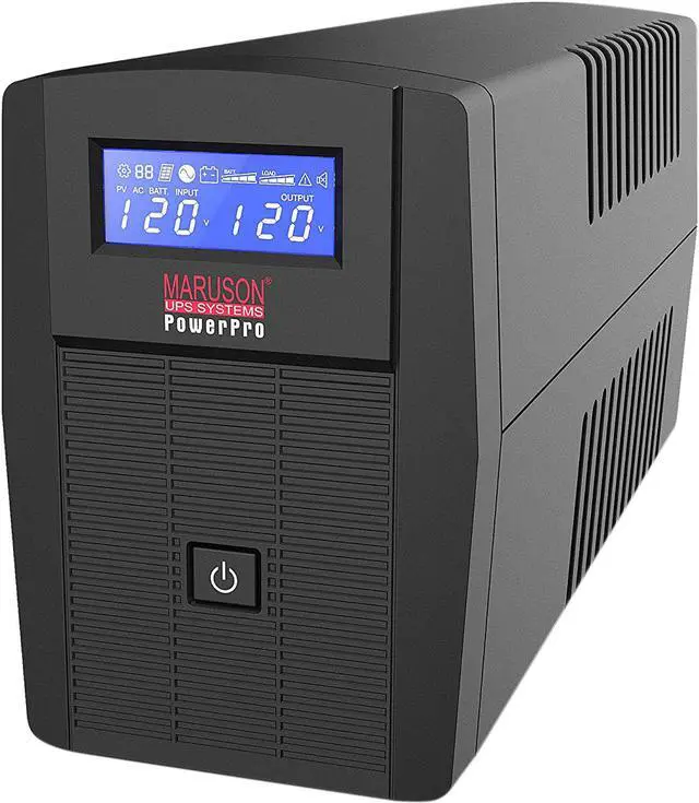Main image of MARUSON 2000VA UPS Battery Backup and Surge Protector, 1200W, 8 Outlets, Line Interactive, AVR, cTUVus, PRO-2000LCD