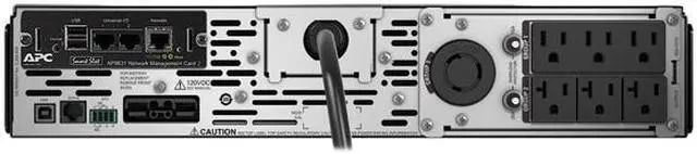 Alt view image 5 of 7 - APC UPS, 3000 VA Smart-UPS Sine Wave UPS Battery Backup with Extended Run Option, Network Management Card, 2U Rackmount/Tower Convertible, Line-Interactive, 120V (SMX3000RMLV2UNC)