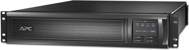 Main image of APC UPS, 3000 VA Smart-UPS Sine Wave UPS Battery Backup with Extended Run Option, Network Management Card, 2U Rackmount/Tower Convertible, Line-Interactive, 120V (SMX3000RMLV2UNC)