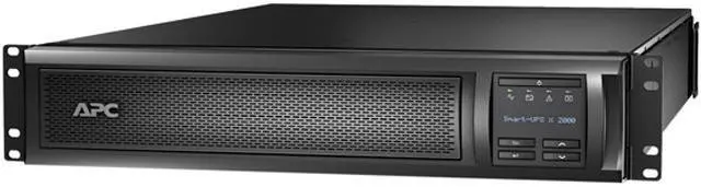 Alt view image 2 of 6 - APC SMX2000RMLV2UNC UPS, 2000 VA Smart-UPS Sine Wave UPS Battery Backup with Extended Run Option, Network Management Card, 2U Rackmount/Tower Convertible, Line-Interactive, 120V