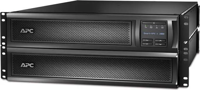Main image of APC SMX2000RMLV2UNC UPS, 2000 VA Smart-UPS Sine Wave UPS Battery Backup with Extended Run Option, Network Management Card, 2U Rackmount/Tower Convertible, Line-Interactive, 120V