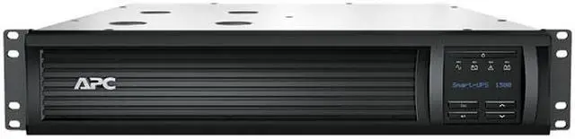 Alt view image 2 of 3 - APC SMT1500R2X122 Smart-UPS, Line Interactive, 1500VA, Rackmount 2U, 120V, 6x NEMA 5-15R outlets, SmartSlot, AVR, LCD, with L5-15P