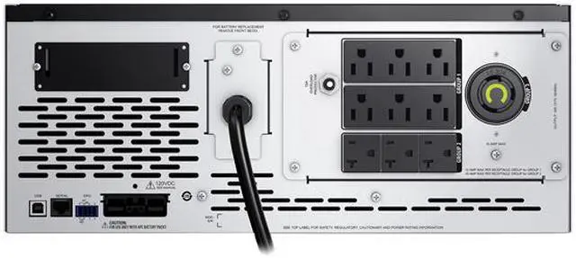 Alt view image 7 of 7 - APC UPS, 2000 VA Smart-UPS Sine Wave, Short Depth UPS Battery Backup with Extended Run Option, Tower/4U Rack Convertible, Line-Interactive, 120V (SMX2000LV)