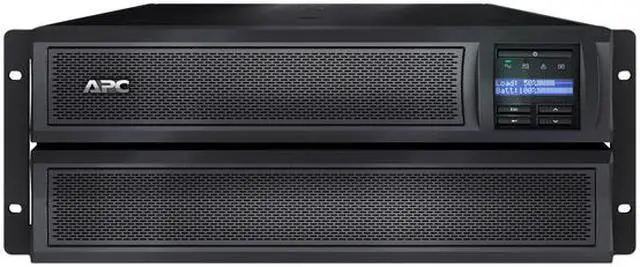 Alt view image 5 of 6 - APC UPS, 2000 VA Smart-UPS Sine Wave, Short Depth UPS Battery Backup with Extended Run Option, Network Management Card, Tower/4U Rack Convertible, Line-Interactive, 120V (SMX2000LVNC)