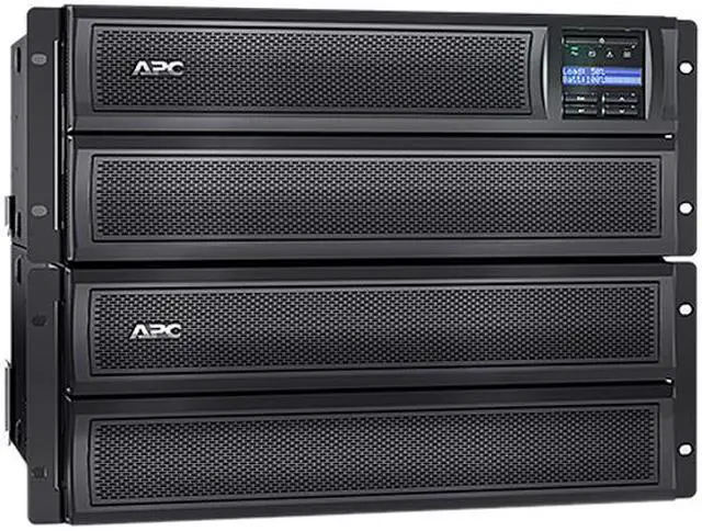 Alt view image 12 of 12 - APC SMX3000LVNC UPS, 3000 VA Smart-UPS Sine Wave, Short Depth UPS Battery Backup with Extended Run Option, Network Management Card, Tower/4U Rack Convertible, Line-Interactive, 120V