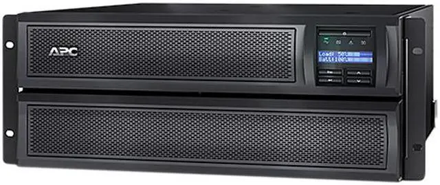 Alt view image 6 of 12 - APC SMX3000LVNC UPS, 3000 VA Smart-UPS Sine Wave, Short Depth UPS Battery Backup with Extended Run Option, Network Management Card, Tower/4U Rack Convertible, Line-Interactive, 120V