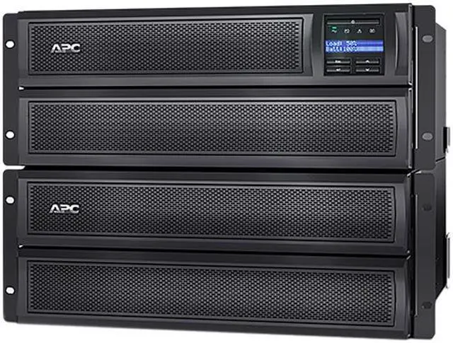 Alt view image 10 of 12 - APC SMX3000LVNC UPS, 3000 VA Smart-UPS Sine Wave, Short Depth UPS Battery Backup with Extended Run Option, Network Management Card, Tower/4U Rack Convertible, Line-Interactive, 120V