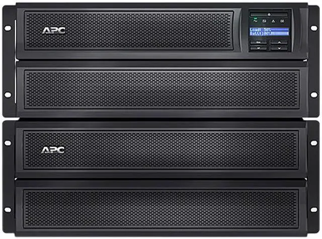 Alt view image 11 of 12 - APC SMX3000LVNC UPS, 3000 VA Smart-UPS Sine Wave, Short Depth UPS Battery Backup with Extended Run Option, Network Management Card, Tower/4U Rack Convertible, Line-Interactive, 120V