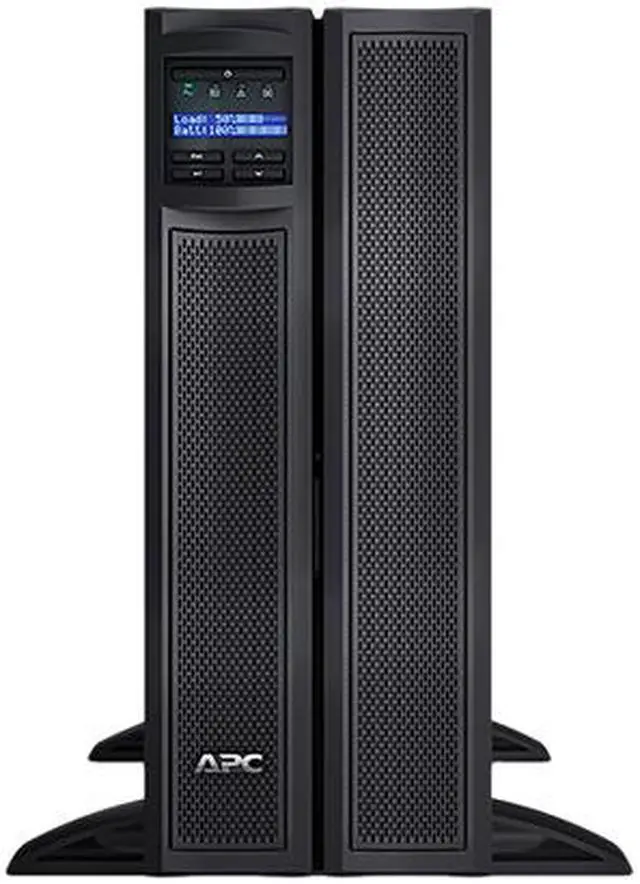 Alt view image 3 of 12 - APC SMX3000LVNC UPS, 3000 VA Smart-UPS Sine Wave, Short Depth UPS Battery Backup with Extended Run Option, Network Management Card, Tower/4U Rack Convertible, Line-Interactive, 120V