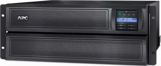 Main image of APC SMX3000LVNC UPS, 3000 VA Smart-UPS Sine Wave, Short Depth UPS Battery Backup with Extended Run Option, Network Management Card, Tower/4U Rack Convertible, Line-Interactive, 120V