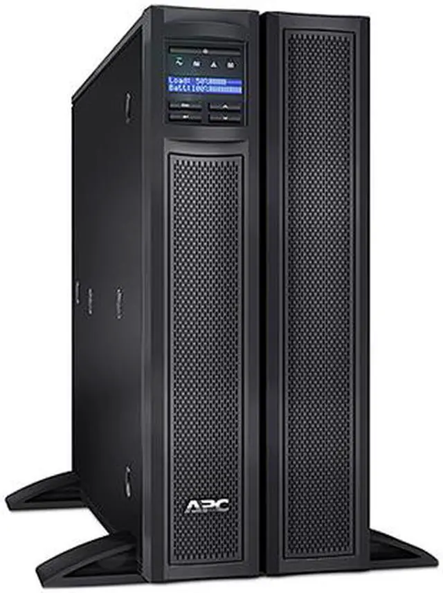 Alt view image 5 of 9 - APC UPS, 3000 VA Smart-UPS Sine Wave, Short Depth UPS Battery Backup with Extended Run Option, Tower/4U Rack Convertible, Line-Interactive, 208V (SMX3000HVT)