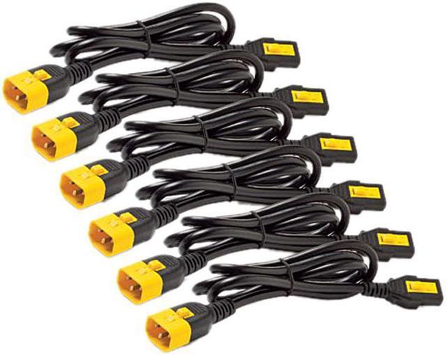 APC AP8706S-WW Power Cord Kit (6 ea), Locking, C13 to C14, 1.8m