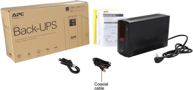 Alt view image 10 of 9 - APC BX1000M Back-UPS 1000, Compact Tower, 1000VA, 120V, AVR, LCD, 8 NEMA outlets (4 surge) - Tower - AVR - 12 Hour Recharge - 4.30 Minute Stand-by - 120 V Input - 120 V AC Output -4 x NEMA 5-15R Surge