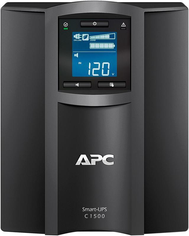 Alt view image 3 of 6 - APC SMC1500C Smart-UPS C, Line Interactive, 1440VA, Tower, 120V, 8x NEMA 5-15R outlets, SmartConnect port, USB and Serial communication, AVR, Graphic LCD