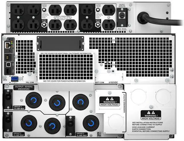 Alt view image 6 of 6 - APC Smart-UPS SRT 8kVA RM with 208V to 120V 2U Step-Down Transformer