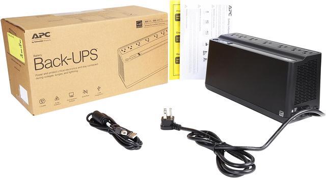 Alt view image 9 of 17 - APC BE600M1 Back-UPS 600VA, 120V, 1 USB charging port, 7 NEMA outlets (2 surge) - Tower - 10 Hour Recharge - 3.20 Minute Stand-by - 120 V Input - 120 V AC Output