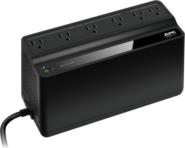Alt view image 4 of 7 - APC BE425M Battery Back-UPS  6 Outlets, 425VA, 120V - Tower - 8 Hour Recharge - 3 Minute Stand-by - 120 V AC Input - 120 V AC Output - 6 x NEMA 5-15R - Power Protection