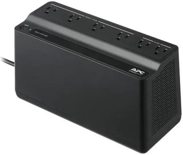 Alt view image 2 of 3 - APC BN450M UPS 450VA, 120V, 6 NEMA outlets (2 surge), Battery is not user replaceable - 8 Hour Recharge - 120 V Input - 120 V AC Output - Square Wave - 2 x NEMA 5-15R Surge, 4 x NEMA 5-15R Receptacle