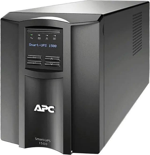 Alt view image 2 of 4 - APC SMT1500C Smart-UPS, Line Interactive, 1500VA, Tower, 120V, 8x NEMA 5-15R outlets, SmartConnect Port+SmartSlot, AVR, LCD