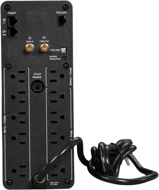 Alt view image 7 of 8 - APC BR1500MS 1500 VA SineWave 10 Outlets 2 USB Charging Ports Back-UPS Pro Battery Backup, Replaces BR1500G