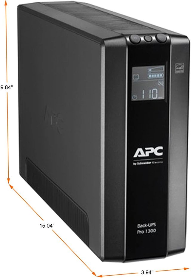 Alt view image 2 of 3 - APC Back-UPS Pro BR1300MI 1300 VA 780 Watts / 1.3kVA 8 Outlets 1300VA, 230V, AVR, LCD, 8 IEC Outlets (2 Surge) UPS