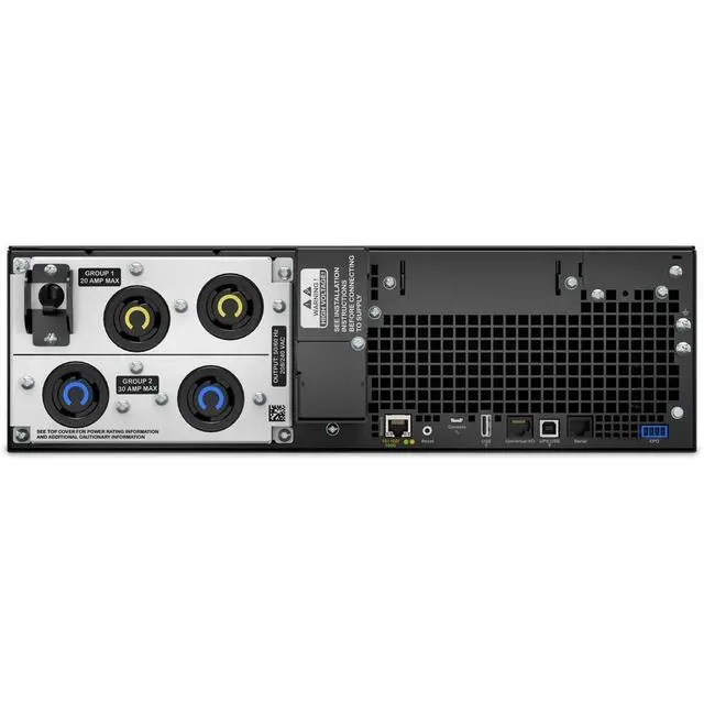 Alt view image 2 of 3 - APC Smart-UPS On-Line 5400VA Rack-Mountable UPS - 3U - 208V - 2x L6-20R+2x L6-30R NEMA outlets - Network Card+SmartSlot - SRT5KRMXLT-A