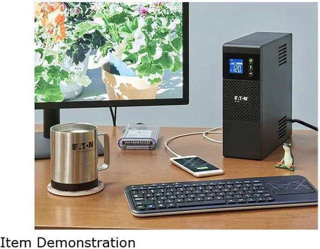 Alt view image 5 of 5 - Eaton 5S700LCD 5S UPS 700 VA 420 Watt 120V Line-Interactive Battery Backup Tower USB LCD - Tower - 2 Minute Stand-by - 110 V AC Input - 115 V AC Output - 8 x NEMA 5-15R